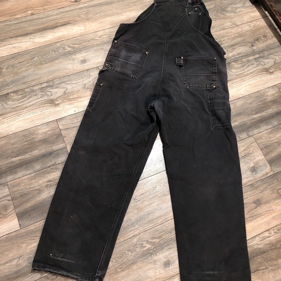Carhartt Black Double Knee Overalls 42 x 34 Semi Distressed. 
great look - Picture 7 of 11